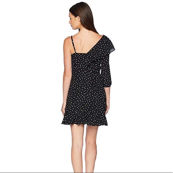 JACK by BB Dakota Black Polka Dot One Sleeve Dress - Picture 7 of 8